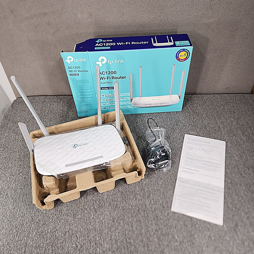 TP-Link Archer A54 AC1200 Dual‎ Band Wi-Fi Router 4 Antenna MU-MIMO IPv6 USED